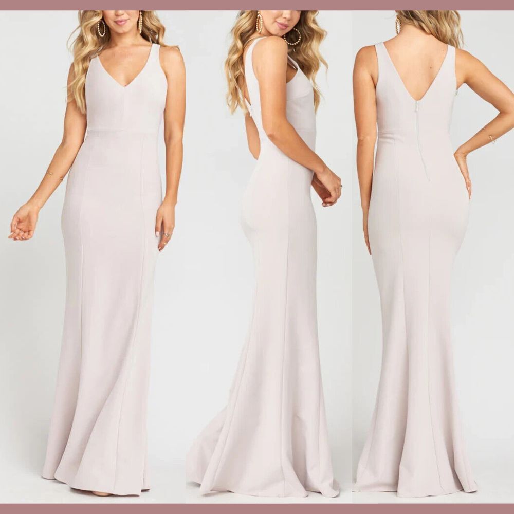 NWT Show Me Your Mumu [ Small ] Morgan Gown‎ Show Me The Ring Stretch Crepe